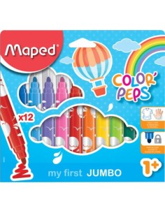 Estuche 12 rotuladores color peps early age jumbo maped