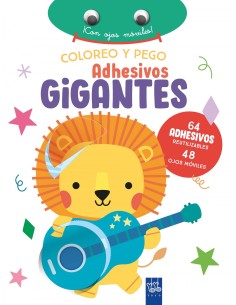 Coloreo y pego adhesivos gigantes Leon