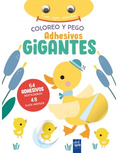 Coloreo y pego adhesivos gigantes Pato