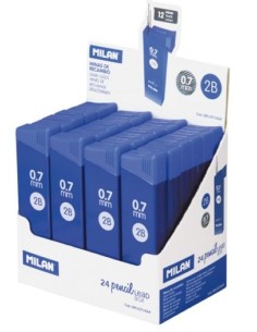 EXP 24 CAJAS DE 12 MINAS GRAFITO 07MM 2B