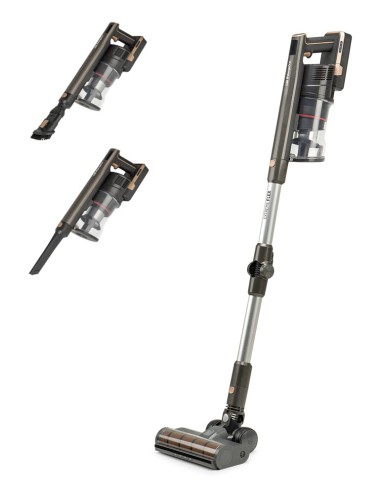 AP 4600 aspiradora de pie y escoba eléctrica Aspiradora escoba 3 en 1 Batería Secar HEPA Sin bolsa 0,5 L Negro, Marrón 2,2 Ah
