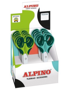 EXP 12 TIJERA ESCOLAR 13CM ALPINO COLORFUL