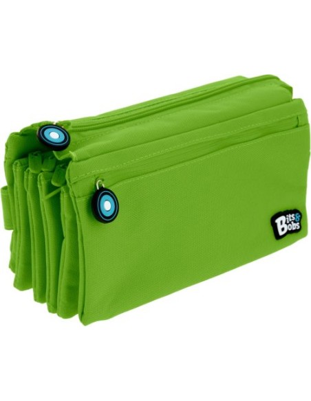 PORTATODO CUADRUPLE PLANO BITS ampBOBS VERDE 23X12 CM