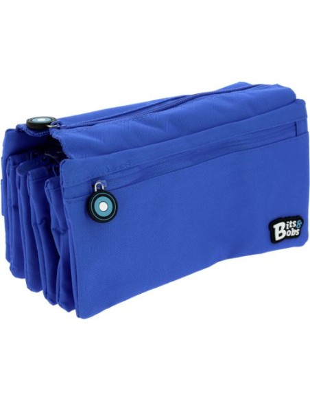PORTATODO CUADRUPLE PLANO BITS ampBOBS AZUL 23X12 CM
