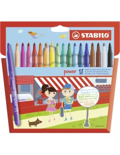  ESTUCHE 18 ROTULADORES STABILO POWER PUNTA 2MM 