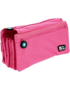 PORTATODO CUADRUPLE PLANO BITS ampBOBS ROSA 23X12 CM