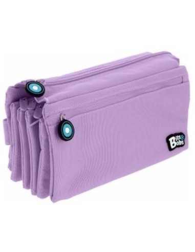PORTATODO CUADRUPLE PLANO BITS ampBOBS LAVANDA 23X12 CM