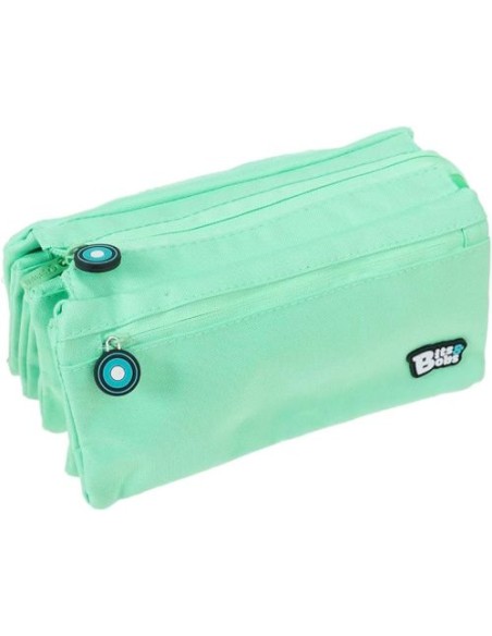 PORTATODO CUADRUPLE PLANO BITS ampBOBS MINT SOFT 23X12 CM