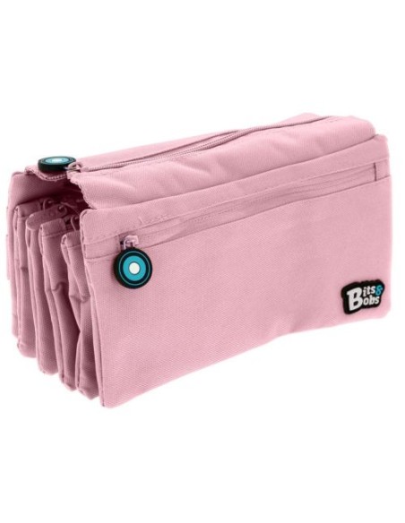 PORTATODO CUADRUPLE PLANO BITS ampBOBS ROSA SOFT 23X12 CM