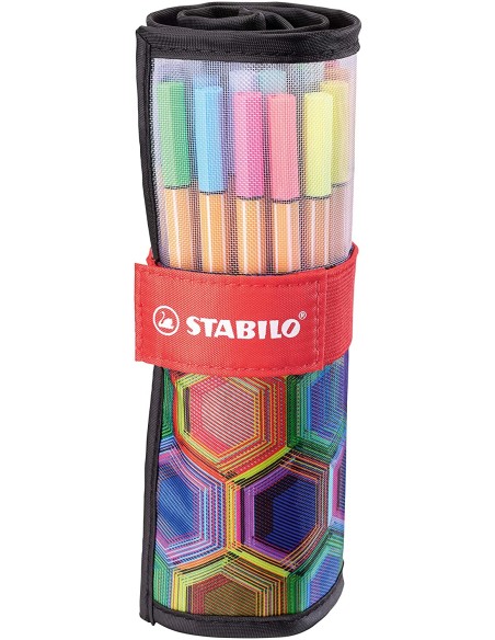  Estuche 25 colores rollerset Arty stabilo point 88 