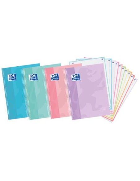 Paq 5 cuaderno esprial a4 150h 90g cuadricula 5x5 ebook10 touch colores pastel Paq 5 cuaderno esprial a4 150h 90g cuadricula 5x5 ebook10 touch colores pastel
