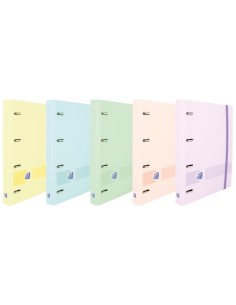 C 5 carpebloc a5 4 anillas 25mm con recambio dots tapas polyfoam colores pastel