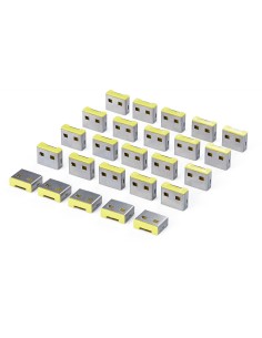 Tapones de Bloqueo USB-A de Repuesto con Pestillo - Paquete de 25 - Para USB-A-PORT-BLOCKER - Tapones Antipolvo A Presión - Reut