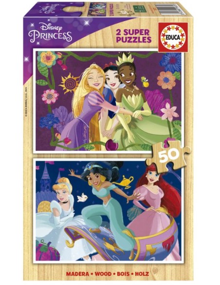 PUZZLE INFANTIL DISNEY PRINCESS 2X50 PIEZAS