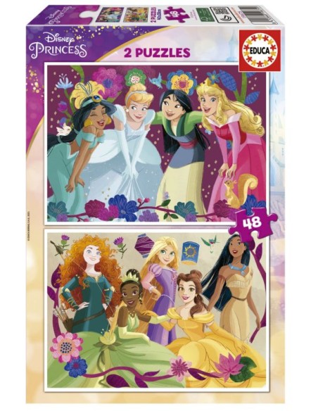 PUZZLE INFANTIL DISNEY PRINCESS 2X48 PIEZAS