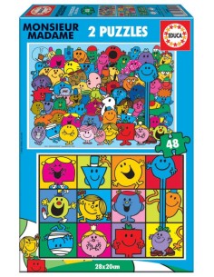 PUZZLE INFANTIL MONSIEUR MADAME 2X48 PIEZAS