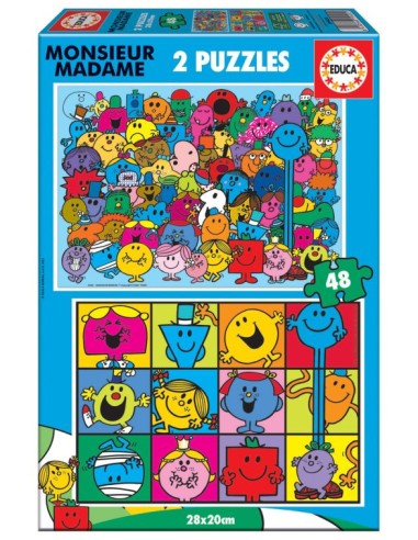 PUZZLE INFANTIL MONSIEUR MADAME 2X48 PIEZAS