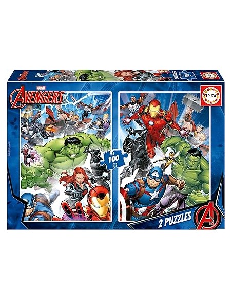 PUZZLE INFANTIL AVENGERS 2X100 PIEZAS