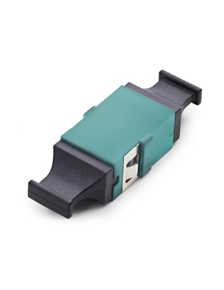 Acoplador de Fibra Óptica MPO/MTP OM3/OM4 Multimodo - para Cableado Recto - Key Up Key Down - Acoplador de Fibra MPO/MTP-PC para