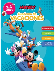 Cuaderno de vacaciones Mickey 2 3 anos Aprendo con Disney