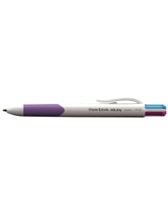 Inkjoy Quatro Azul, Verde, Púrpura, Rojo Bolígrafo de punta retráctil con pulsador Medio 1 pieza(s) S0977270