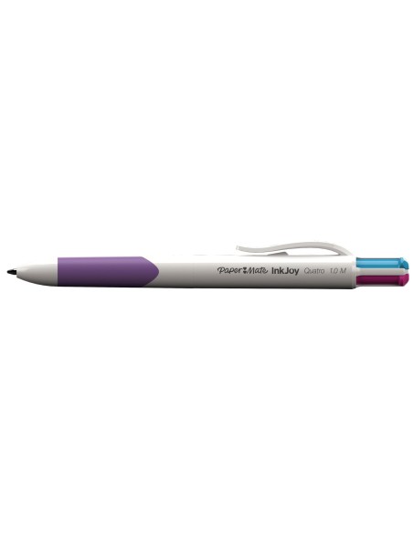Inkjoy Quatro Azul, Verde, Púrpura, Rojo Bolígrafo de punta retráctil con pulsador Medio 1 pieza(s) S0977270