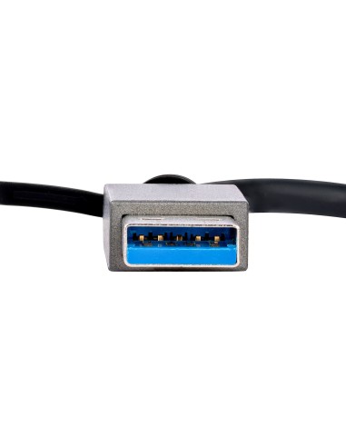 Adaptador de USB a HDMI Doble, USB A/C a 2 Pantallas HDMI (1x 4K30Hz, 1x 1080p), Dongle Integrado USB-A a C, Cable de 11cm, Ada