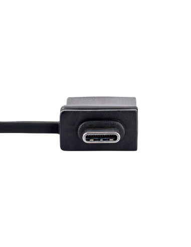 Adaptador de USB a HDMI Doble, USB A/C a 2 Pantallas HDMI (1x 4K30Hz, 1x 1080p), Dongle Integrado USB-A a C, Cable de 11cm, Ada