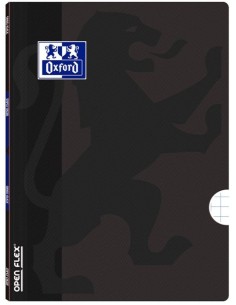 Paq 10 libreta openflex a4 48h 90g cuad5x5 2 margenes preto capa plastico