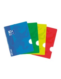 Paq 10 libreta openflex a4 48h 90g rayado 2 margenes capa plastico colores surtidos