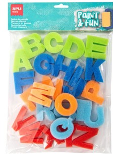 BOLSA 26 SELLOS DE ESPONJA ABC MAYUSCULAS