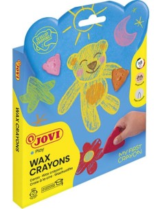 Estuche 8 ceras con forma de osito colores basicos