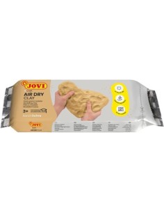 Pasta para modelar air dry clay jovi 250g color marron claro