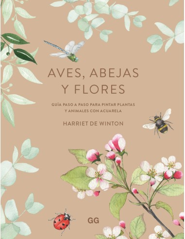 Aves abejas y flores