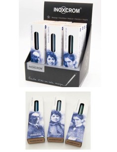 Exp 12 boligrafo books escritores inoxcrom punto libro a juego