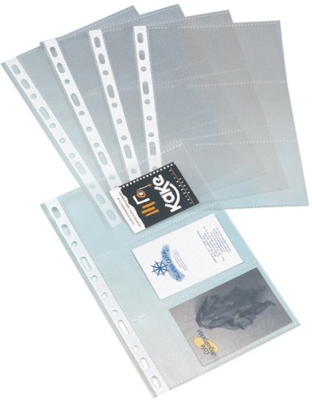 BOLSA 12 FUNDAS A4 11 TALADRO PP EXTRA CON FUELLE Y SOLAPA