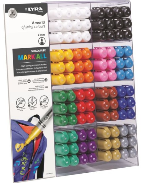 Exp 192 rotuladores lyra graduate mark all 2mm colores surtidos