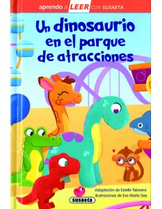 Un dinosaurio en el parque de atracciones