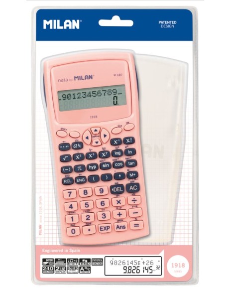 Calculadora cientifica m240 serie 1918 color rosa 240 funciones Milan