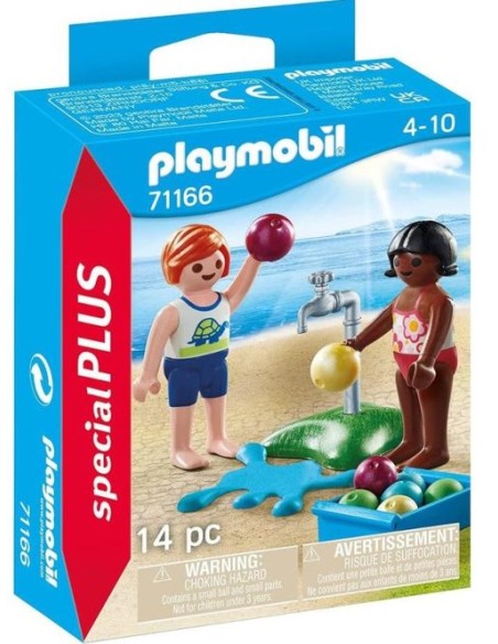 NINOS CON GLOBOS DE AGUA PLAYMOBIL