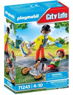 PARAMEDICO CON PACIENTE PLAYMOBIL