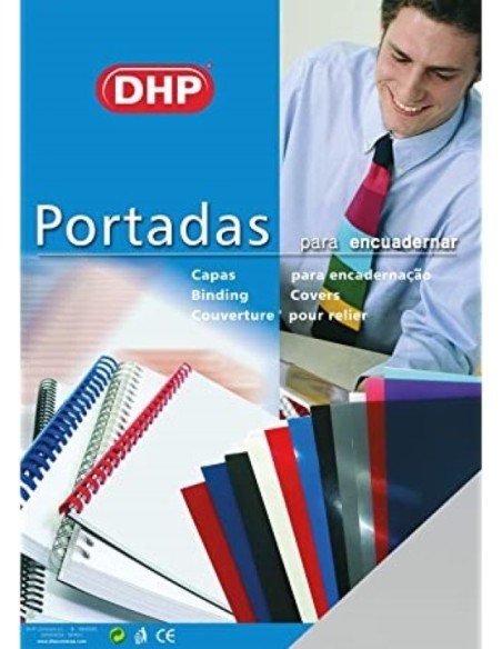 Pack 100 portada encuadernacion a4 pp 450 micras color rojo dhp