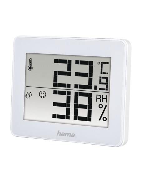 Termómetro e Higrómetro Digital (Control de humedad y temperatura de interiores, Almacenamiento de datos), Color Blanco