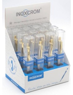EXP 12 BOLIGRAFO CROMO GOLDEN INOX70 CON ESTUCHE