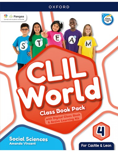 SOCIAL SCIENCE 4 COURSEBOOK CLIL WORLD CASTILLA Y LEON 2023