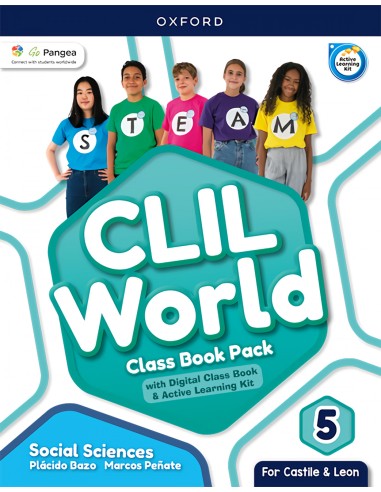 SOCIAL SCIENCE 5 COURSEBOOK CLIL WORLD CASTILLA Y LEON 2023