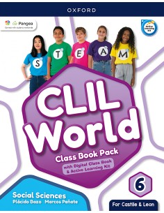 SOCIAL SCIENCE 6 COURSEBOOK CLIL WORLD CASTILLA Y LEON 2023