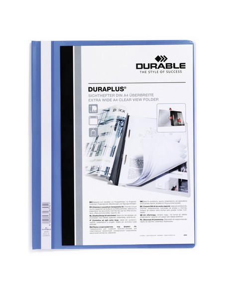 DURAPLUS archivador Azul, Transparente 257906 - 25 Unidades