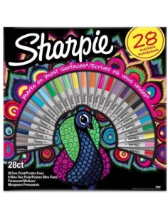 ESTUCHE 28 ROTULADORES SHARPIE PEACOCK COLORES SURTIDOS
