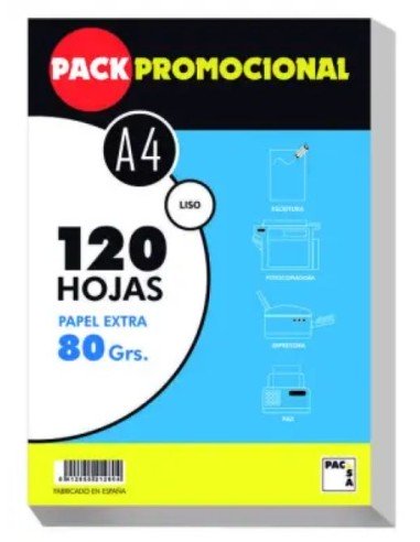 Paquete a4 120h 80g liso pacsa